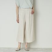 Crea delice/リネン8分丈ワイドパンツ